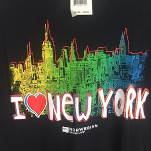I Love New York Skyline T-Shirt from Norwegian Cruise Lines NWT